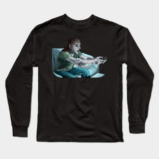 Elf Gamer Playing Video Games Long Sleeve T-Shirt